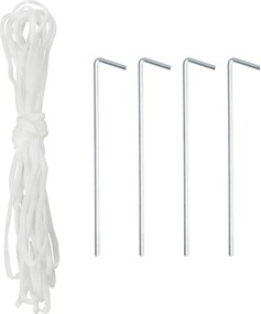 Outsunny Serra da Giardino a Tunnel Per Piante in PE con Tubi in Ferro, Bianco, 250x200x200cm