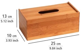 WENKO 23925100 - Dispenser pentru șervețele TERRA 25x13 cm maro