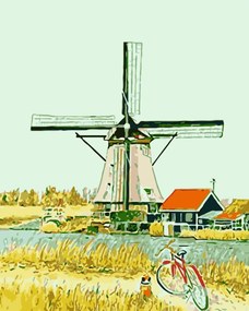 Pictura pe numere cu un cadru "Olanda 2" 50x40 cm