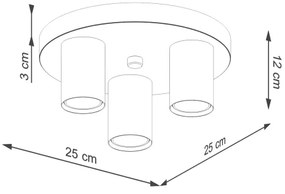 Spot Sollux SL.1466 LAGOS 3xGU10/10W/230V negru