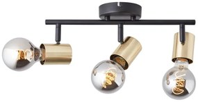 Brilliant - Plafonieră cu 3 spoturi KERRY 3xE27/40W/230V negru/alamă