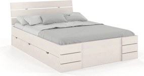Pat lemn masiv Tapițat 2315 TerraCraft 160x220 cm de fag somiera din lemn