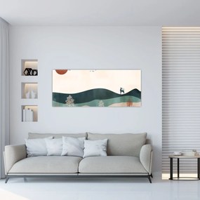 Tablou - Peisaj ilustrat (120x50 cm)