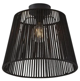 Plafonieră de exterior cu frânghie neagră IP54 - Jayla