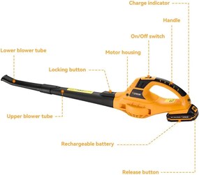 Hoteche 18V Cordless Leaf Blower