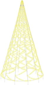vidaXL Brad de Crăciun pe catarg, 3000 LED-uri, alb cald, 800 cm