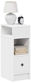 vidaXL Noptiera cu sertar alb 25x31x66 cm