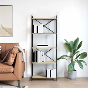 vidaXL Bibliotecă Stejar sonoma 60 x 30 x 153 cm Lemn compozit