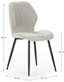 Scaune de dining crem 4 buc. Milu – Marckeric