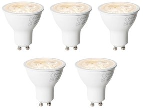 Set de 5 becuri LED GU10 reglabile 7W 430 lm 2700K