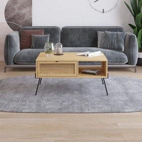 Măsuță de cafea în culoare naturală cu aspect de lemn de stejar 60x100 cm Ecrin – Marckeric