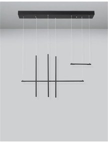 Lustra LED design liniar ELETTRA negru