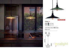 Pendul design industrial LANG verde 62805
