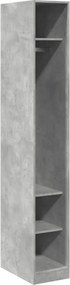 vidaXL Șifonier, gri beton, 30x50x200 cm, lemn prelucrat