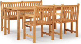 vidaXL Set mobilier pentru grădină, 4 piese, lemn masiv de tec