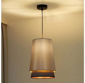 Lustră pe cablu BELL Duolla SHINY 1xE27/15W/230V d. 25 cm argintiu/negru