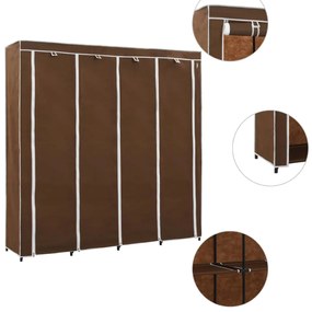 vidaXL Șifonier cu 4 compartimente, maro, 175x45x170 cm