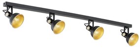 Lustra cu 4 spoturi directionabile design modern Lenora negru