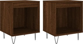 vidaXL Noptiere, 2 buc., stejar maro, 40x35x50 cm, lemn compozit
