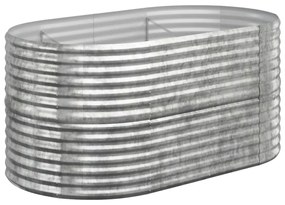 Jardiniera argintiu 152x80x68 cm otel vopsit electrostatic 1, Argintiu, 152 x 80 x 68 cm