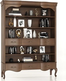 Bibliotecă lemn masiv Celisea, 160 × 53 × 220 cm