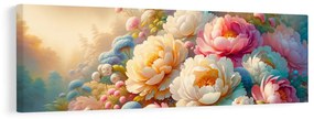 Tablou flori delicate în nuanțe pastelate
