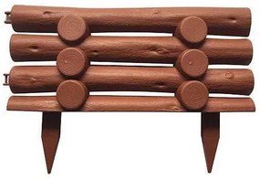 Gard ornamental de gradina, panou din plastic, maro, 44x31 cm