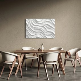 Tablou - Valuri Albe 3D (90x60 cm)