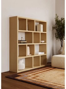 Bibliotecă maro cu aspect de lemn de stejar 150x159 cm Berlin – TemaHome