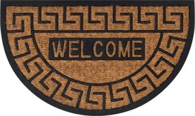 vidaXL Covoraș de ușă semirotund, 45x75 cm, cauciuc și nucă de cocos