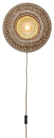 Aplica de perete Eco, Bambus, Barbados natural/brown 35cm