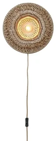 Aplica de perete Eco, Bambus, Barbados natural/brown 35cm
