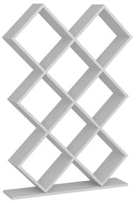 Bibliotecă KUMSAL 129x90 cm albă