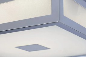 Plafoniera LED baie IP44 Zoya crom alb 40x40cm