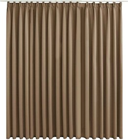 vidaXL Draperie opacă, gri taupe, 290 x 245 cm, cu cârlige