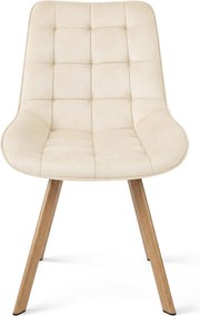 Scaun de dining SORIA VELVET, bej deschis