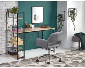 Birou SERENOR, negru/stejar Sonoma