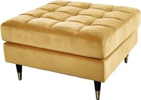 Taburete elegant Cozy Velvet 80cm, catifea galben mustar