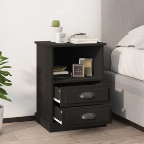 vidaXL Noptiere, 2 buc., negru, 43x36x60 cm