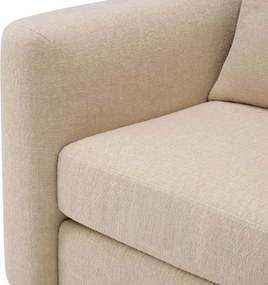 Fotoliu LUX furnir de stejar, tesatura Renato ecru, Amadeo