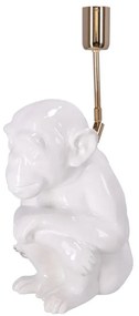 Lampa ceramica Maimuta Alba h 35 cm