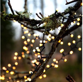 Eglo - Instalație luminoasă de exterior cu LED pentru Crăciun BERRY MINI, 700 de LED-uri, 8 funcții, 19 m, IP44, alb cald