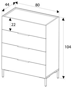 Comodă Seraphina 3 (nuc) . 1109360