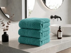 Prosop CLASSIC COLOR 50 x 100 cm petrol, 100% bumbac