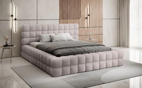 Pat lemn masiv Tapitat Tetrix Personalizabil 140/160/180x200cm - 180x200, Touch 100