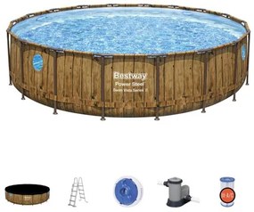 Set piscina cu cadru, pompa de filtru inclus, 549 x 122 cm, Bestway 56977