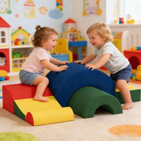 AIYAPLAY Modul motricitate bebeluși 6PCS parcurs motricitate din spumă EVA pentru copii preșcolari, multicolor | Aosom Romania