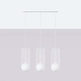 Lustră pe cablu Sollux SL.1333 BRINA 3xG9/8W/230V alb