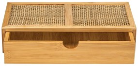 Organizator baie din bambus Wenko Allegre, 28 x 6 cm