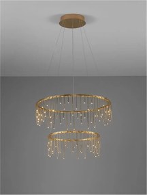 Lustra LED design ambiental deosebit cu 2 inele Stellar 60cm